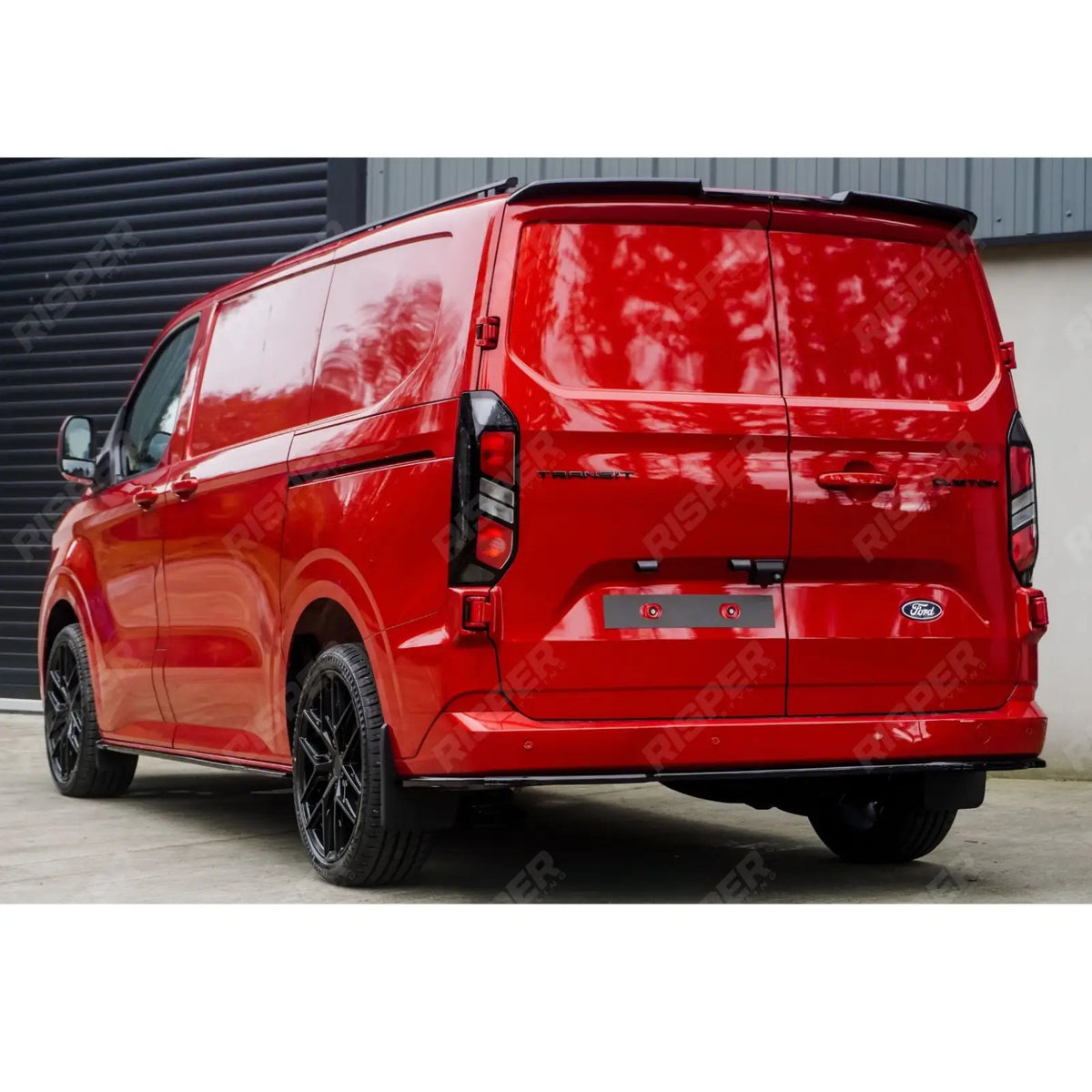 Rear Bumper Splitter In Gloss Black 3 Piece For Ford Transit Custom MK2 2024 On