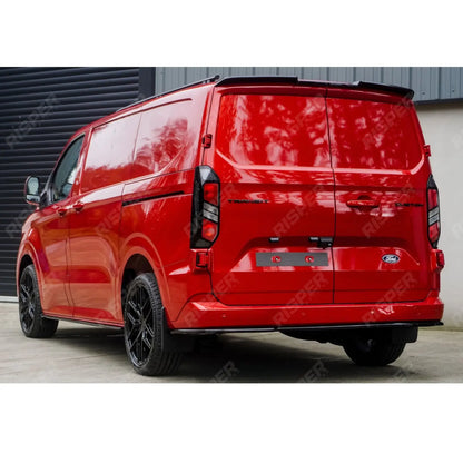 Rear Bumper Splitter In Gloss Black 3 Piece For Ford Transit Custom MK2 2024 On