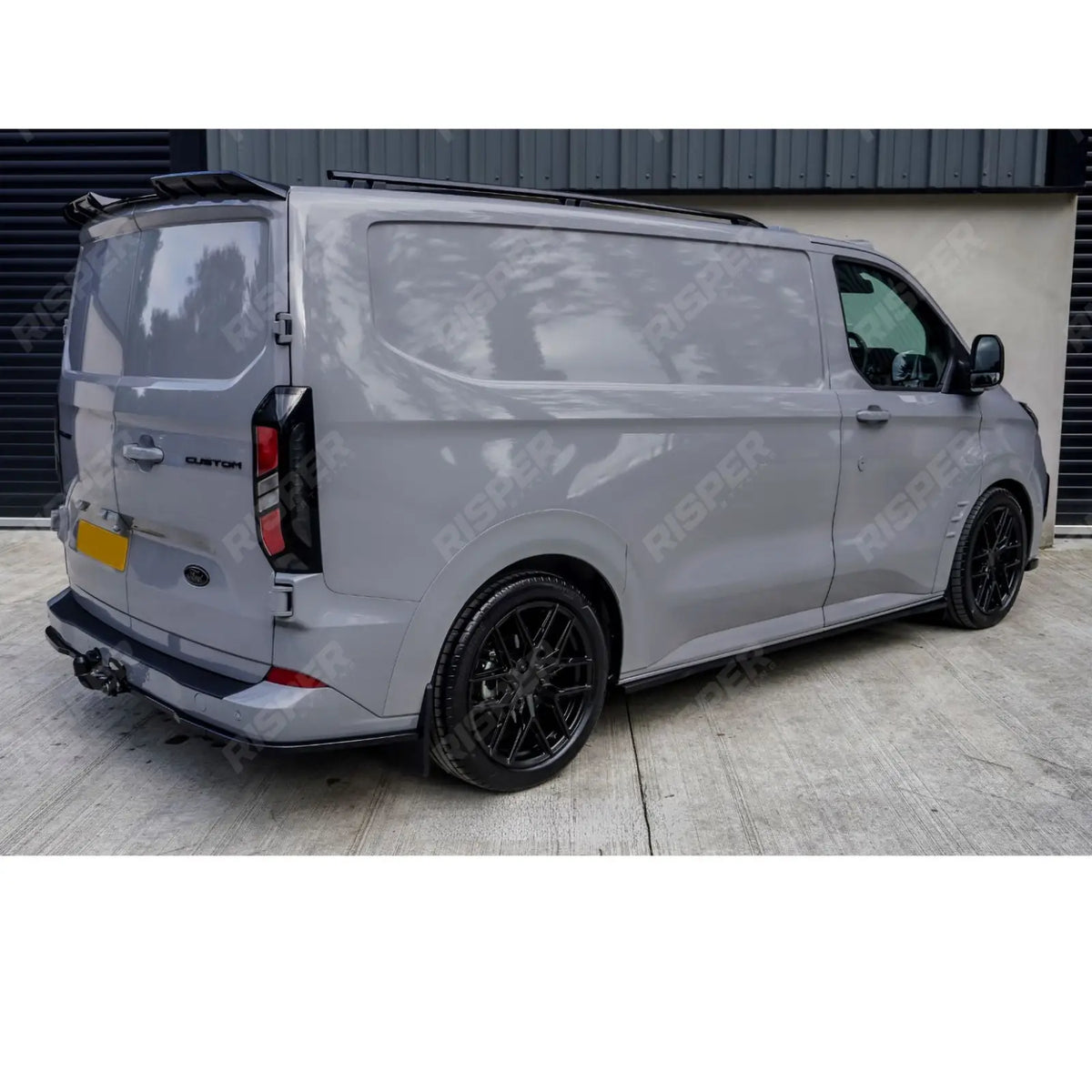 Rear Bumper Splitter In Gloss Black 3 Piece For Ford Transit Custom MK2 2024 On