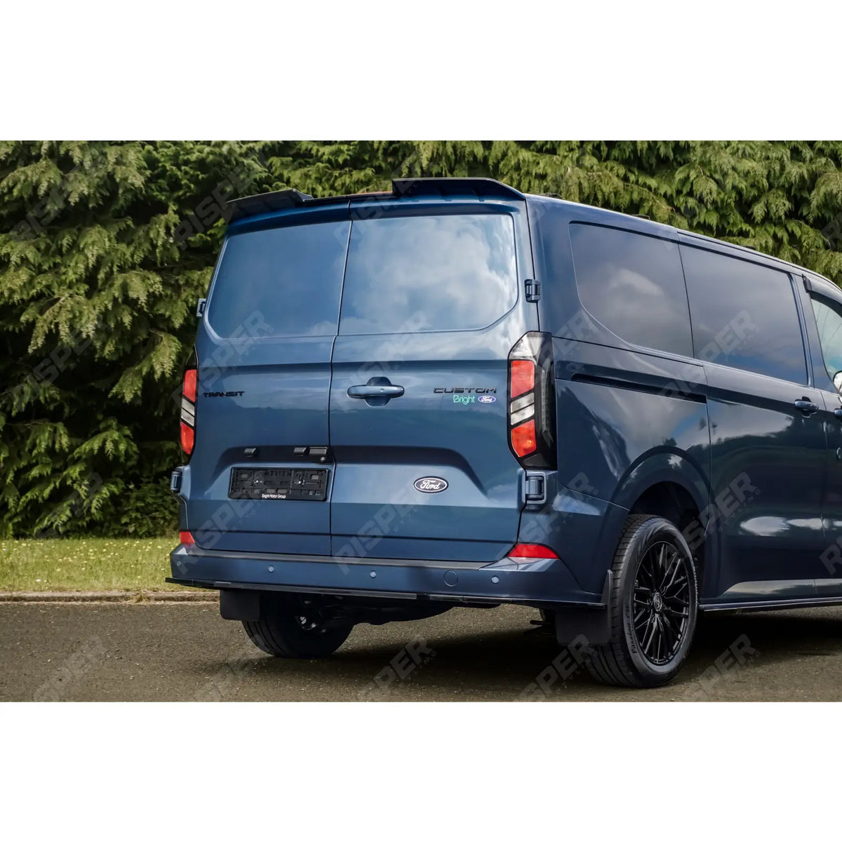 Rear Bumper Splitter In Gloss Black 3 Piece For Ford Transit Custom MK2 2024 On