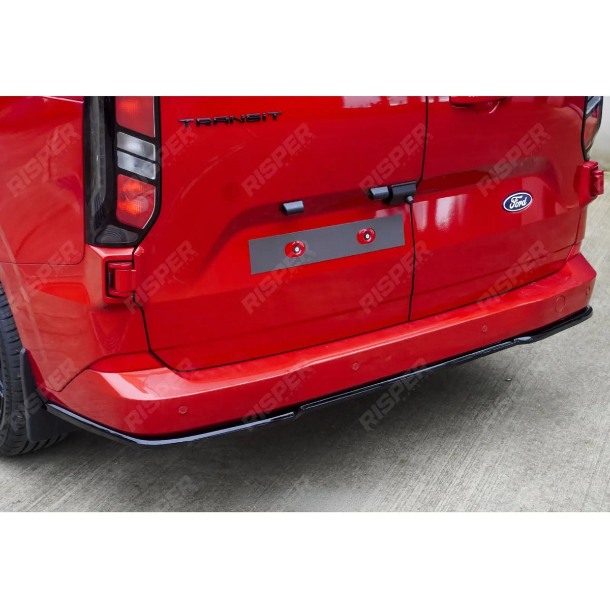 Rear Bumper Splitter In Gloss Black 3 Piece For Ford Transit Custom MK2 2024 On