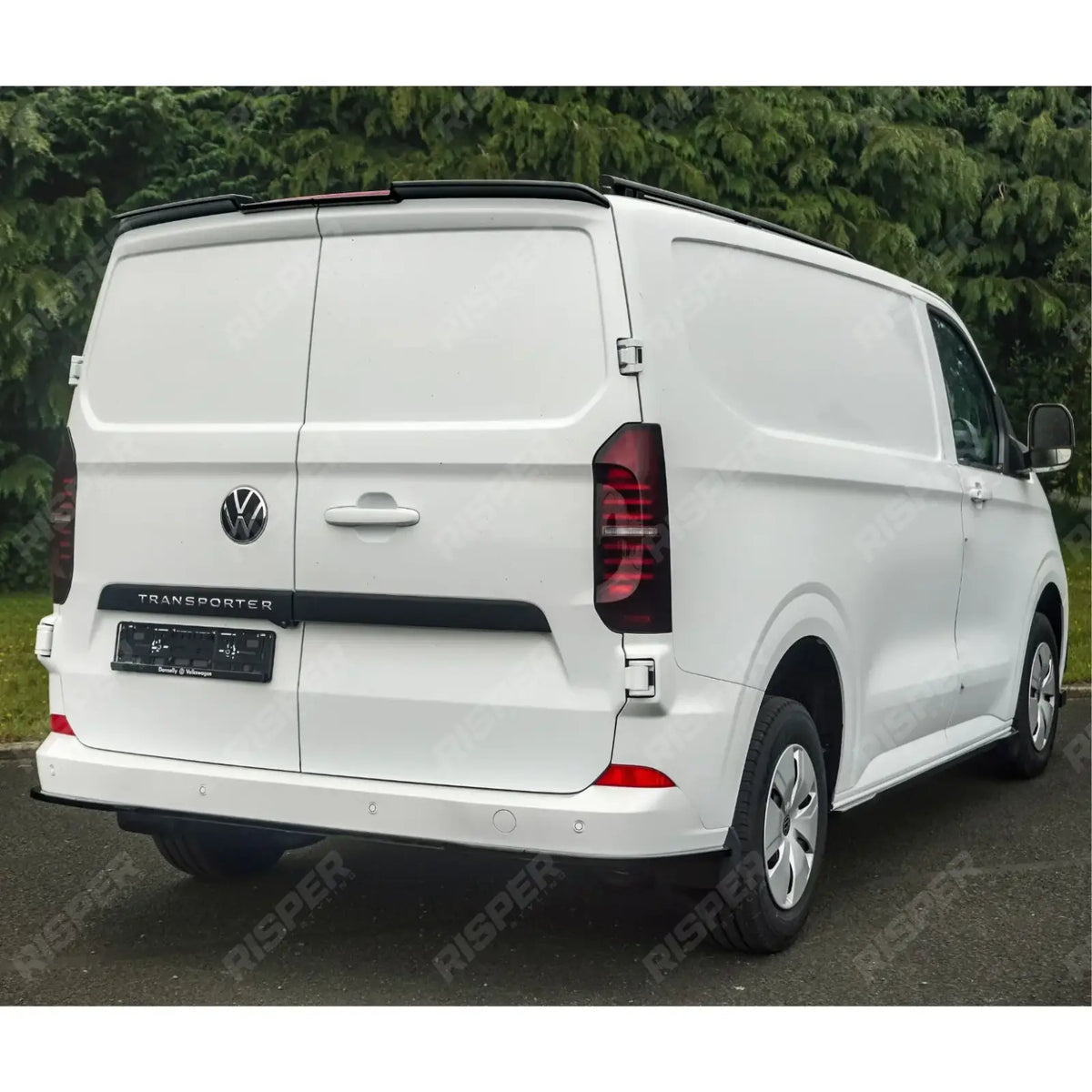 Rear Bumper Splitter In Gloss Black For Volkswagen Transporter T7 2025+