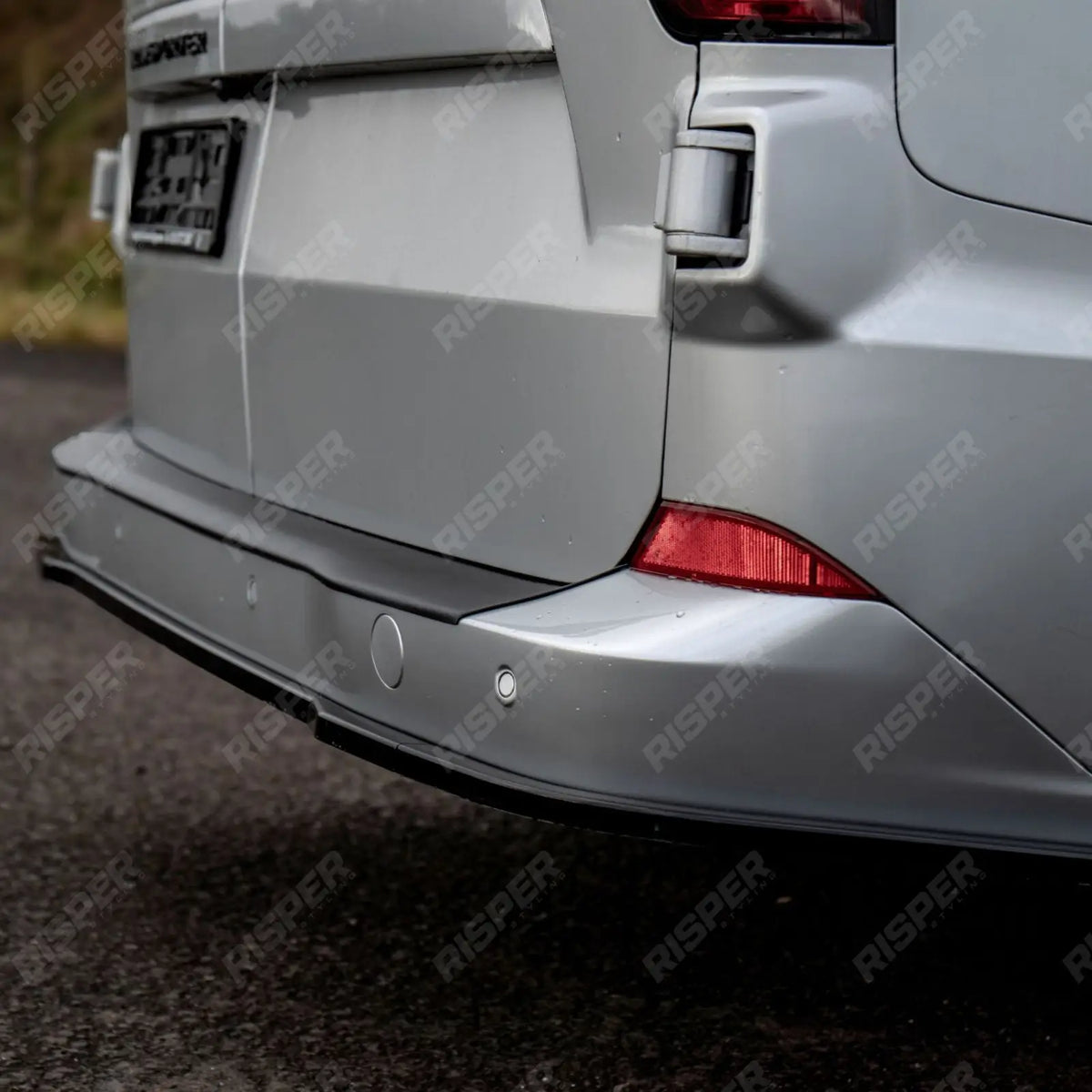 Rear Bumper Splitter In Gloss Black For Volkswagen Transporter T7 2025+