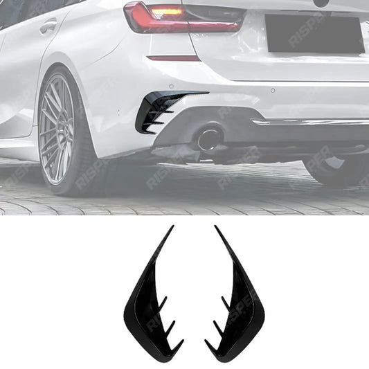 REAR BUMPER SPORT VENTS IN GLOSS BLACK For BMW 3 SERIES TOURING G21 2019-2022