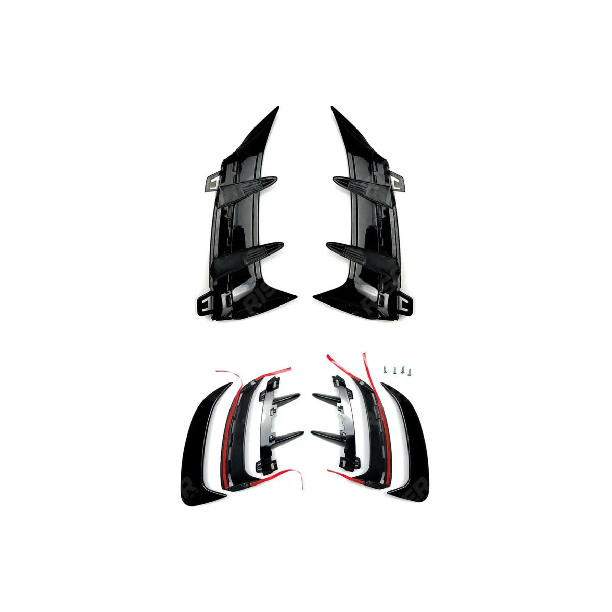 Rear Bumper Vents In Gloss Black For Mercedes A Class W177 2019+