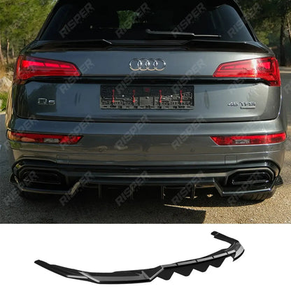 Rear Centre Splitters In Gloss Black (2 Pcs) For Audi Q5 S-Line Mk2 Facelift 2020-2024