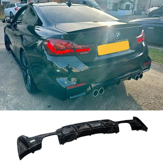 Rear Diffuser 00__00 In Gloss Black For Bmw 4 Series F32 F36 M Sport 2014-2020