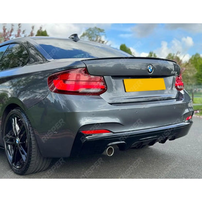 Rear Diffuser In Gloss Black 0___ For Bmw 2 Series F22 M Sport 2014-2021