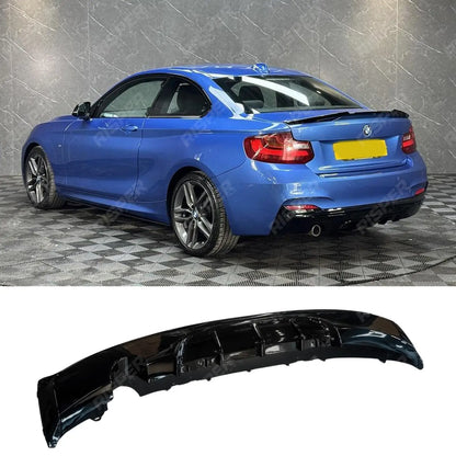 Rear Diffuser In Gloss Black 0___ For Bmw 2 Series F22 M Sport 2014-2021