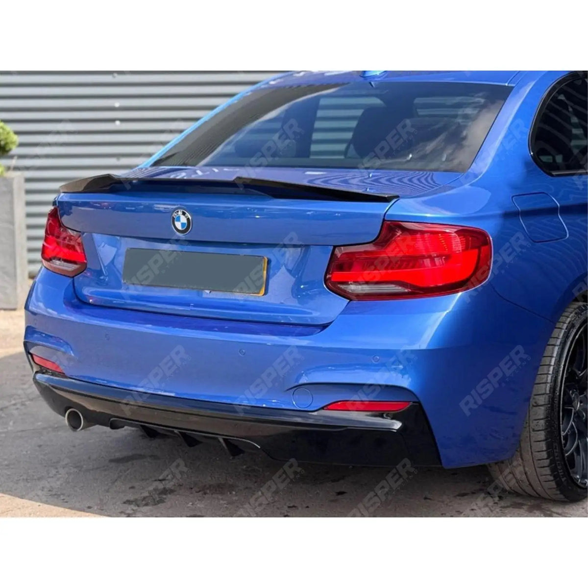Rear Diffuser In Gloss Black 0___ For Bmw 2 Series F22 M Sport 2014-2021