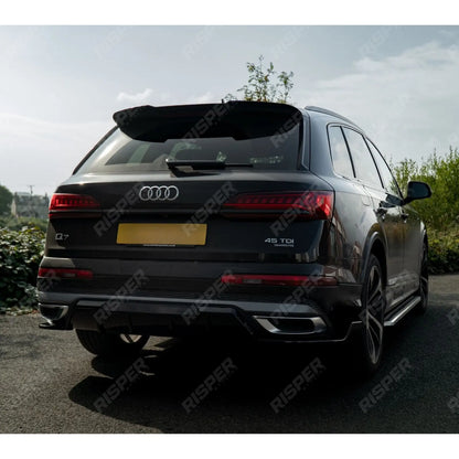 Rear Diffuser in Gloss Black For Audi Q7 S-line 2019+