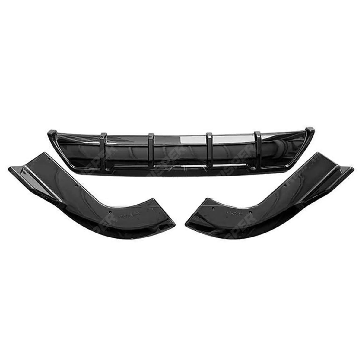 Rear Diffuser in Gloss Black For Audi Q7 S-line 2019+