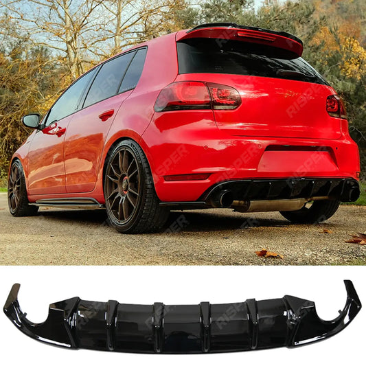 Rear Diffuser in Gloss Black For Volkswagen Golf GTI / GTD Mk6 2008-2012
