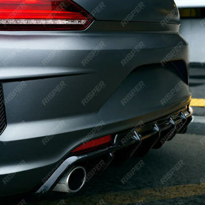 Rear Diffuser in Gloss Black For Volkswagen Scirocco R 2014-2017