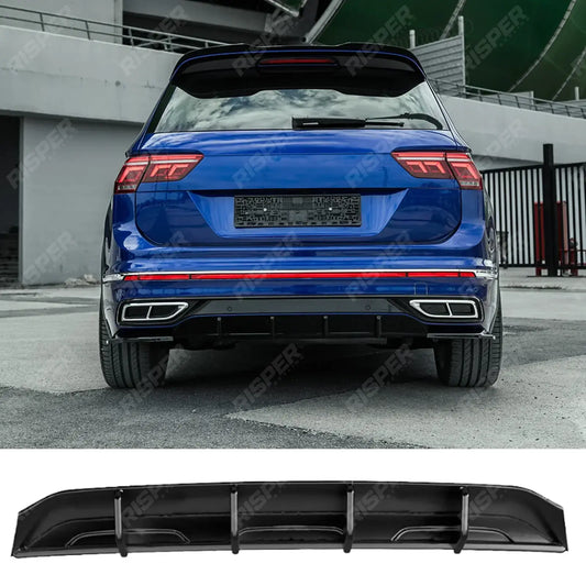 Rear Diffuser In Gloss Black For VW Tiguan R-Line 2020-2024