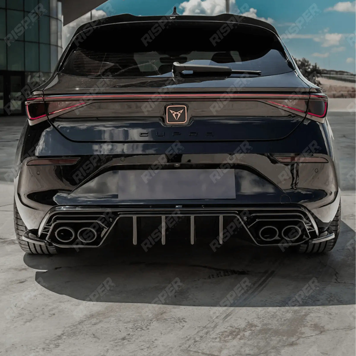 Rear Diffuser & Side Splitters In Gloss Black Cupra Leon 2020-2024