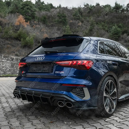 Rear Diffuser Valance In Gloss Black For A3 S LINE 8Y 2020 2024 Audi S3 8Y 2020-2024