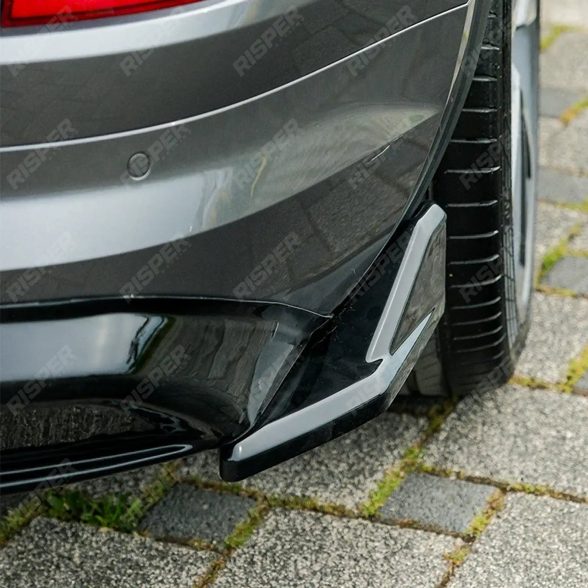 Rear Diffuser With Rear Side Splitters For Skoda Kodiaq Sportline Mk1 Facelift 2021-2023