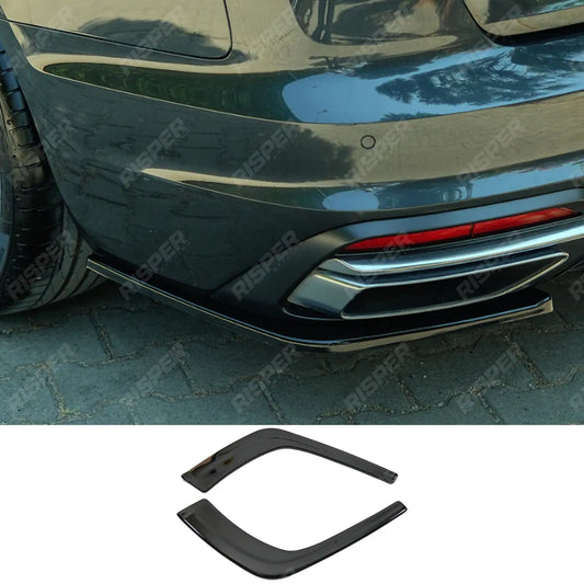 Rear Side Splitters In Gloss Black For Audi A4 B9 Facelift 2019-2024