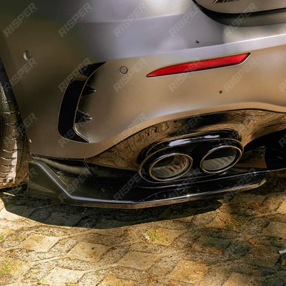 Rear Side Splitters in Gloss Black For Mercedes A45 W177 2019-2023 - & Facelift 2023 on