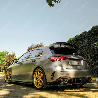 Rear Side Splitters in Gloss Black For Mercedes A45 W177 2019-2023 - & Facelift 2023 on