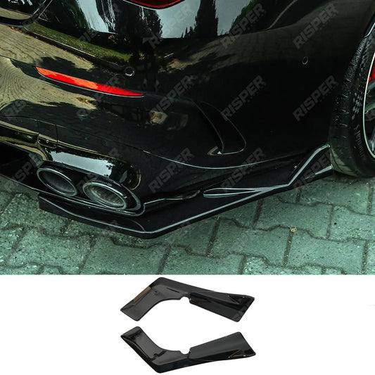 Rear Side Splitters in Gloss Black For Mercedes Cla45 C118 2019-2023