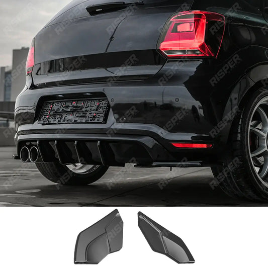 Rear Side Splitters in Gloss Black For Volkswagen Polo Gti Mk5 2009-2014