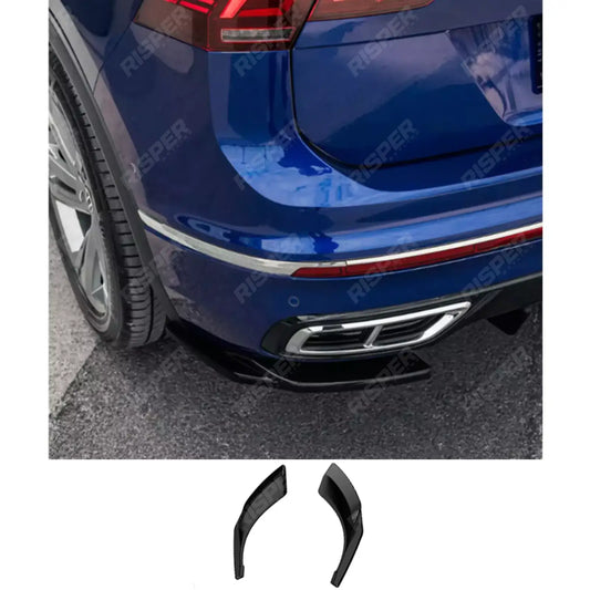 Rear Side Splitters In Gloss Black For Vw Tiguan R-Line 2020-2024