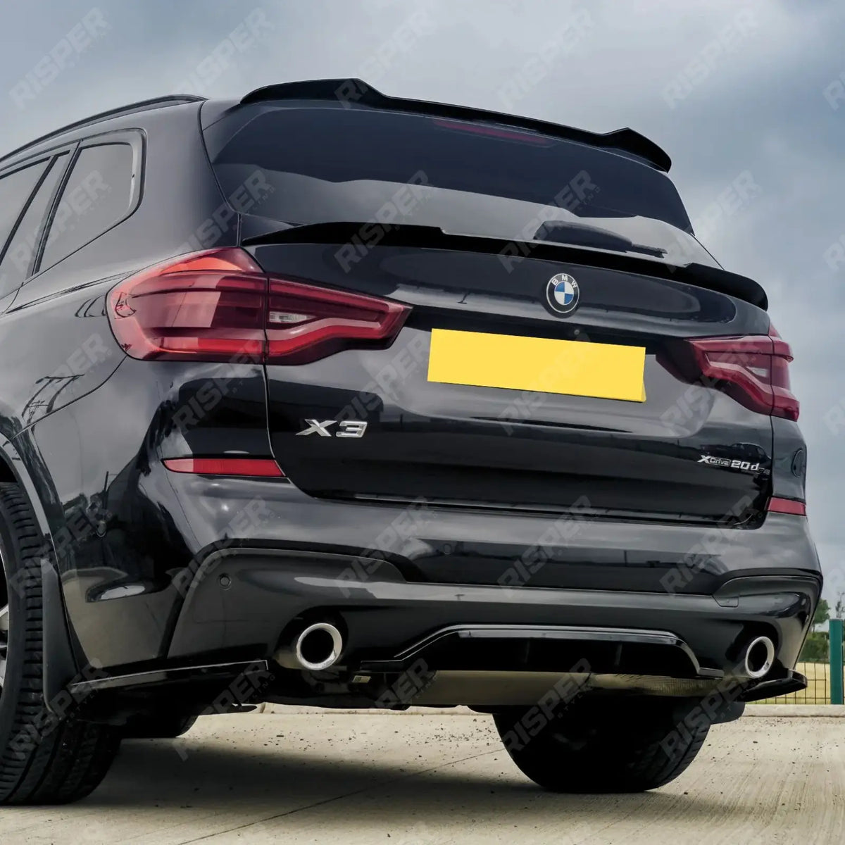 Rear Spoiler Cap in Gloss Black For BMW X3 G01 2018-2021 - M Sport