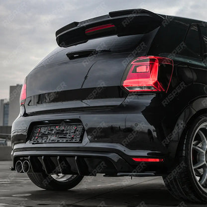 Rear Spoiler in Gloss Black For Volkswagen Polo Gti Mk5 2009-2014