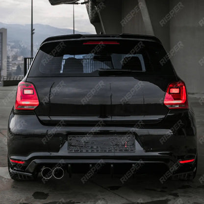 Rear Spoiler in Gloss Black For Volkswagen Polo Gti Mk5 2009-2014