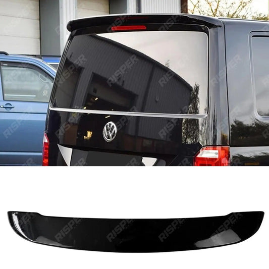 Rear Spoiler In Gloss Black For Volkswagen Transporter 2016-2024 Tailgate T6, T6.1