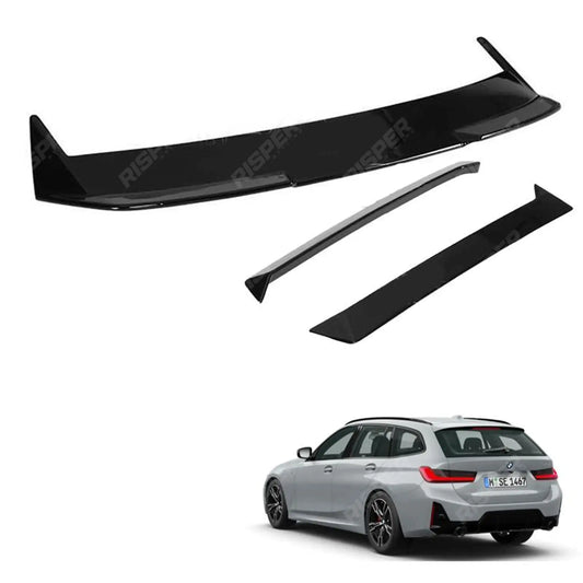 Rear Spoiler Side Wings In Gloss Black For BMW 3 Series Touring G21 2018+