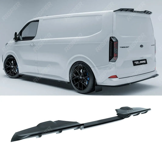 Rear Tailgate Spoiler In Gloss Black For Ford Transit Custom 2023+