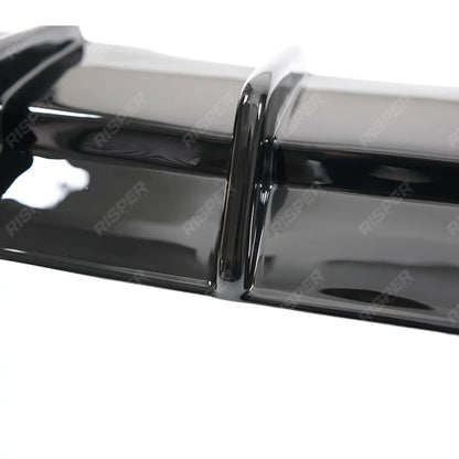 REAR VALANCE IN GLOSS BLACK For AUDI A4 B9 FACELIFT 2019-2024