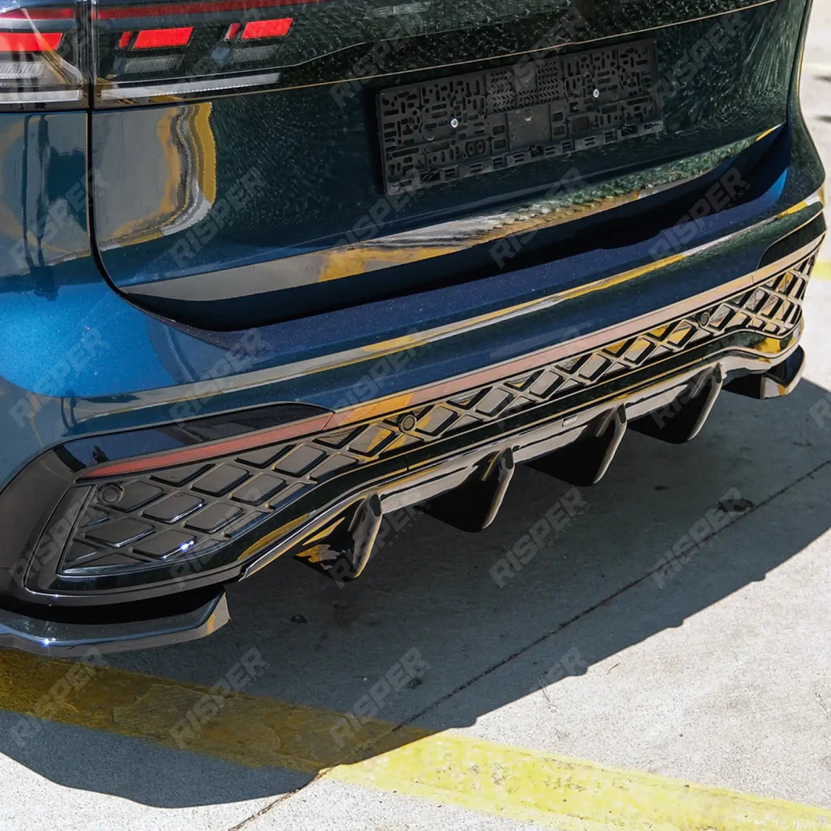 Rear Valance In Gloss Black For VW Tiguan R-Line MK3 2024 On