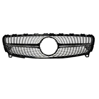 Replacement Chrome Silver Grille - Diamond AMG Look For Mercedes Benz A Class W176 2016-2018