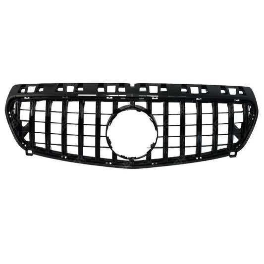 Replacement Gloss Black Front Grille - GTR Look for Mercedes Benz A Class W176 2013-2015