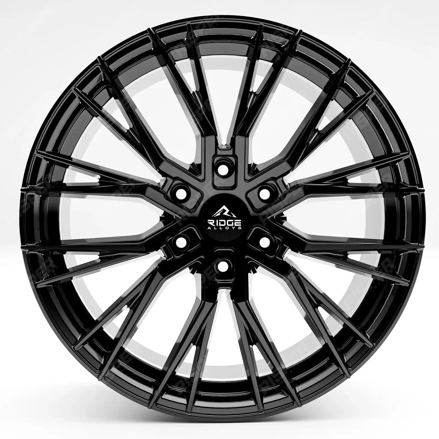 Ridge KN12 Gloss Black 6X120 20 Inch Alloys With Tyre & TPMS Package 245/40/20