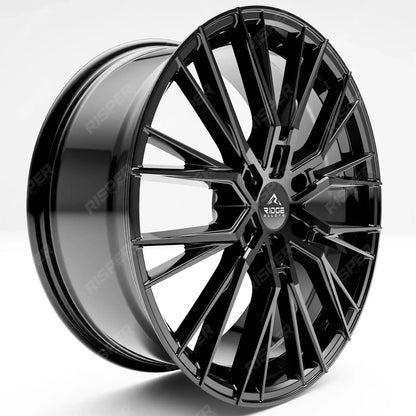 Ridge KN12 Gloss Black 6X120 20 Inch Alloys With Tyre & TPMS Package 245/40/20