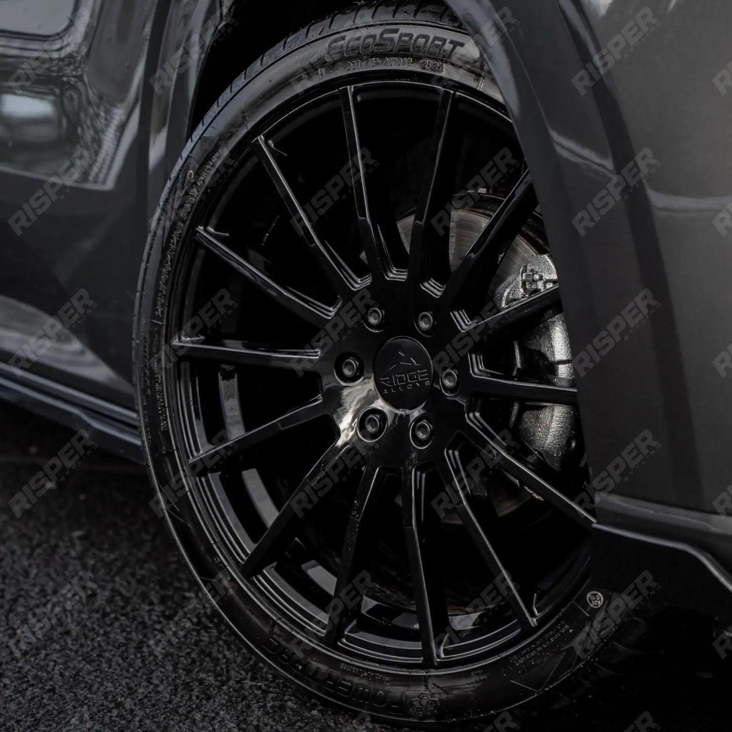 Ridge KN14 Gloss Black 6X120 20 Inch Alloys With Tyre & TPMS Package 245/40/20