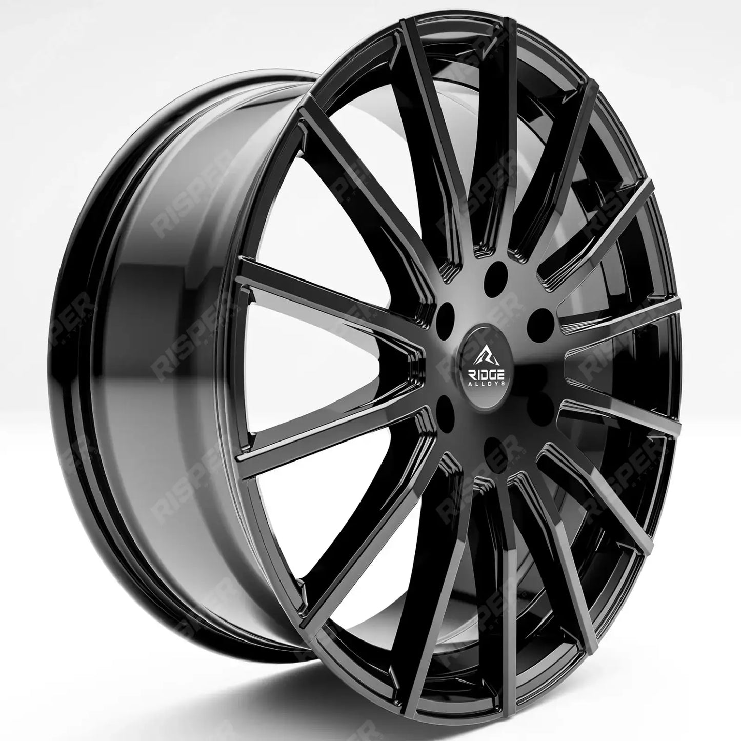 Ridge KN14 Gloss Black 6X120 20 Inch Alloys With Tyre & TPMS Package 245/40/20