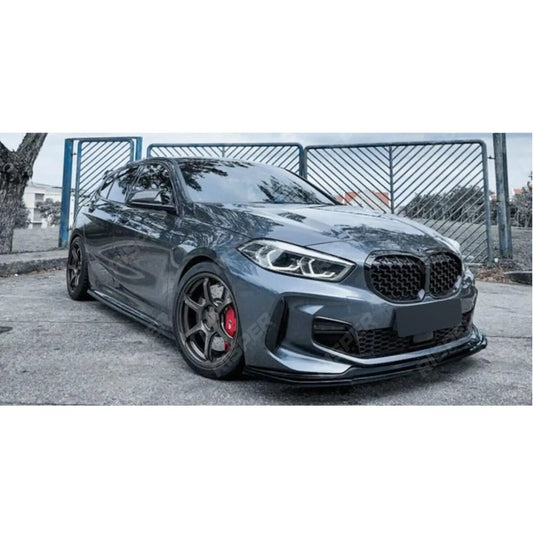 Risper Front Splitter For BMW 1 Series F40 2018 - 2024 - Gloss Black M Sport - M135i