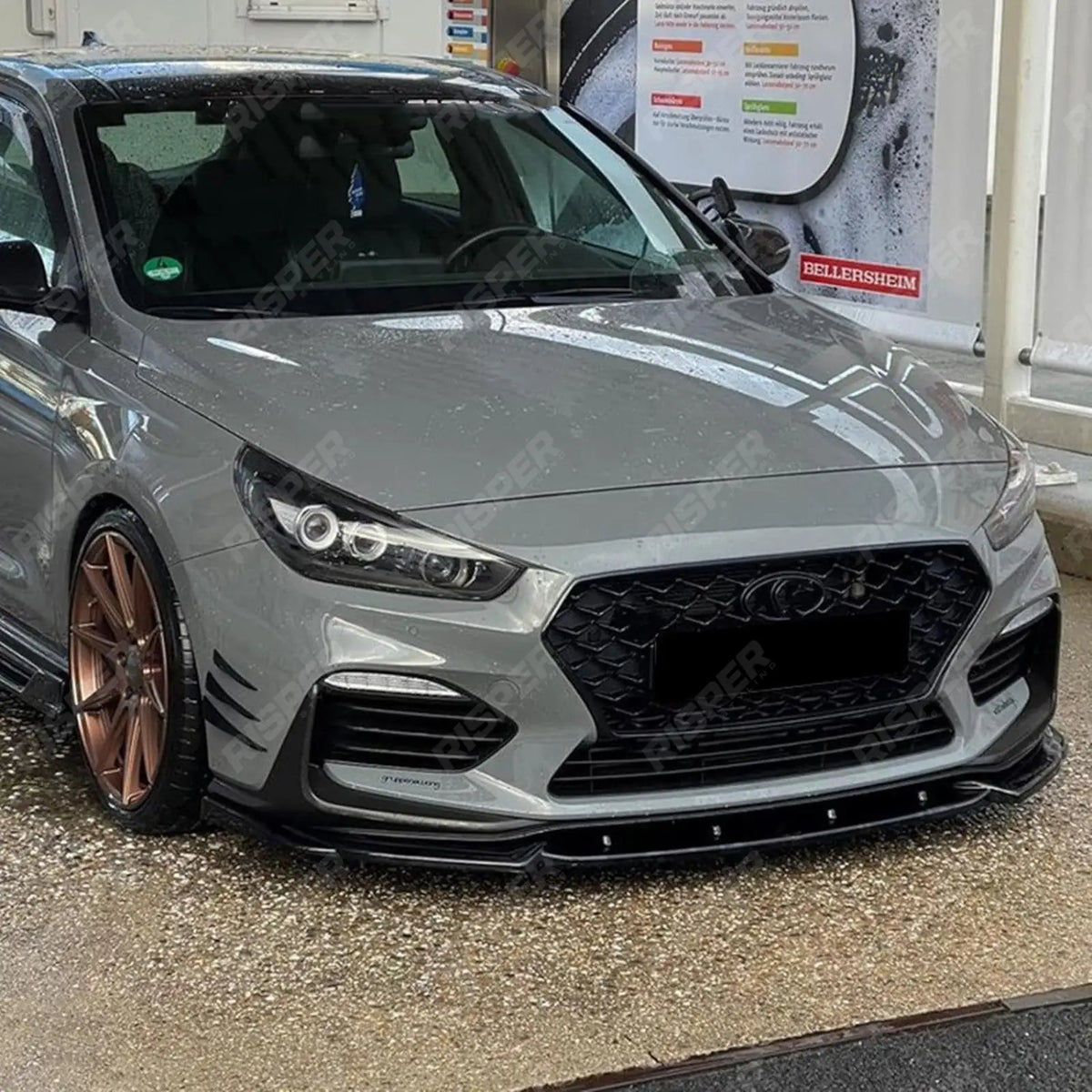 RISPER Front Splitter In Gloss Black For Hyundai i30 N MK3 Hatchback/Fastback 2017-2020