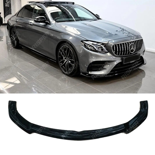 Risper Front Splitter In Gloss Black For Mercedes E-Class W213 (C238) AMG-LINE / E53 AMG 2017-2020
