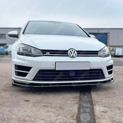 Risper Front Splitter In Gloss Black For VW Golf MK7/MK7.5 R 2017-2020