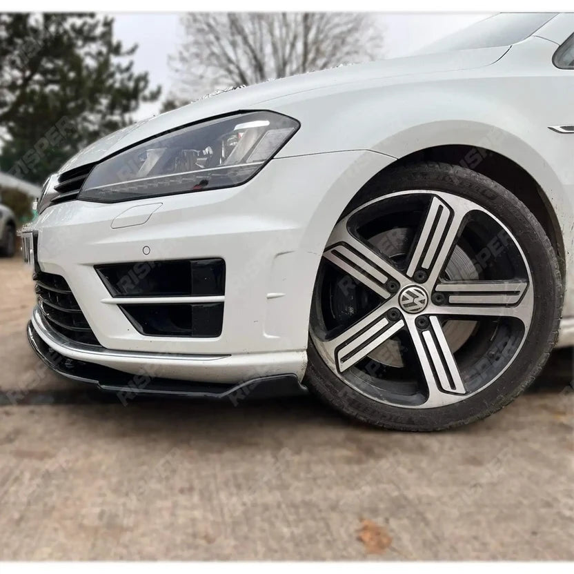 Risper Front Splitter In Gloss Black For VW Golf MK7/MK7.5 R 2017-2020