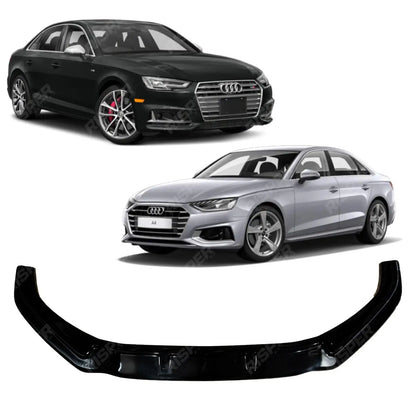 Risper Front Splitter Lip In Gloss Black For Audi A4 B9 S-Line/S4 2015-2019