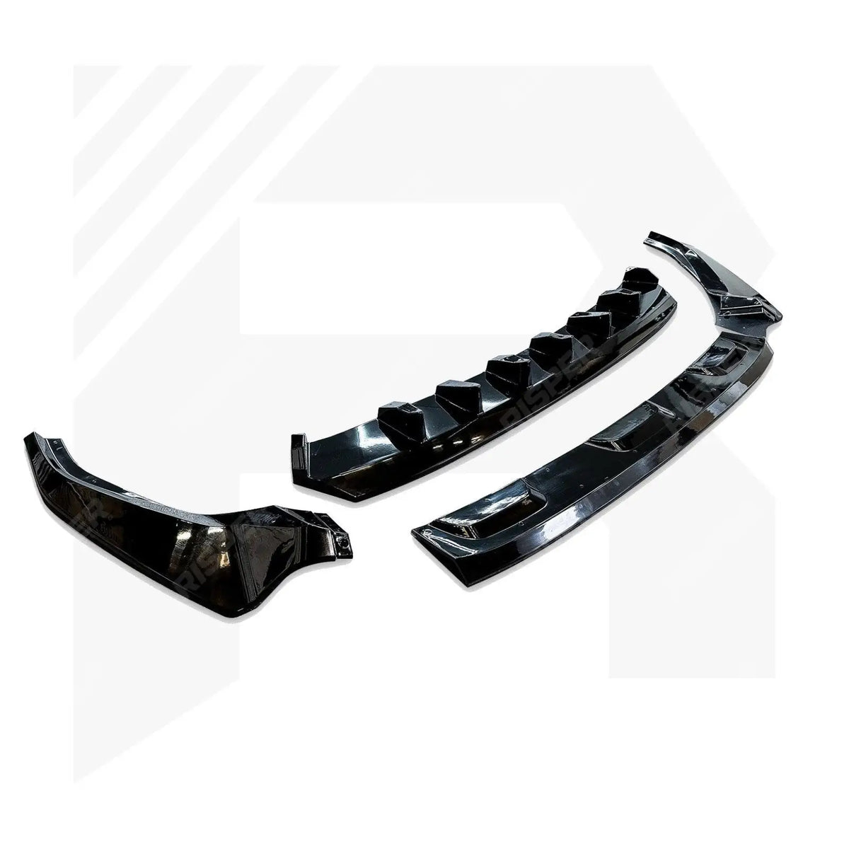 Risper Front Splitter Lip In Gloss Black For Audi Q8 S Line 2018-2023