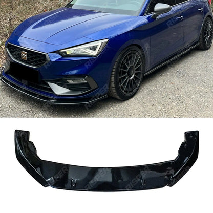 Risper Front Splitter Lip In Gloss Black For Seat Leon Fr Mk4 2020+
